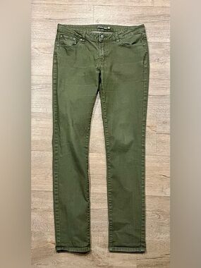 prAna Olive Green Skinny Low Rise Jeans Size 10